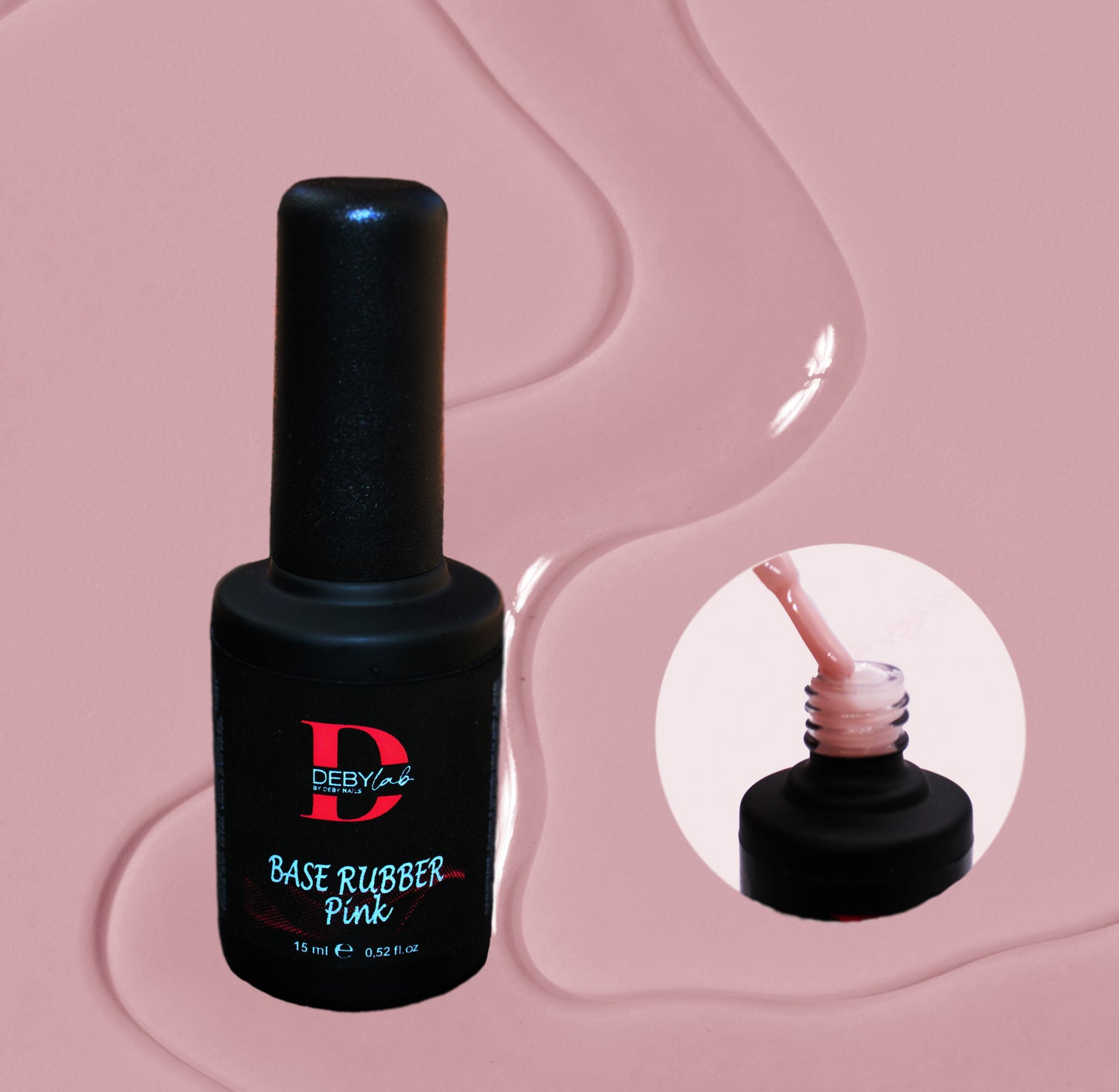 BASE RUBBER PINK - Base autolivellante, color rosa naturale