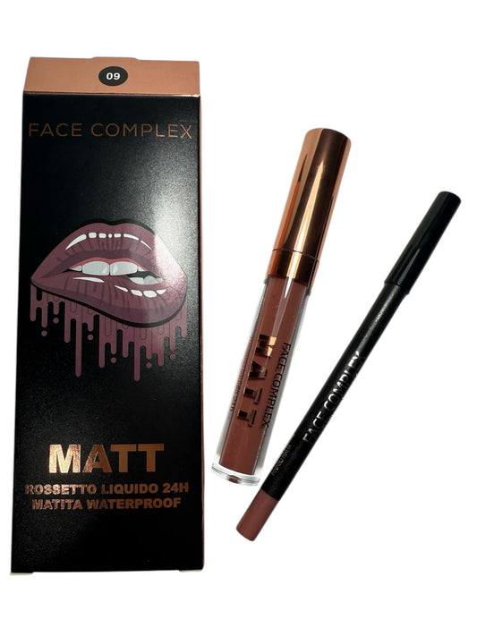 SET ROSSETTO LIQUIDO + MATITA LABBRA 09