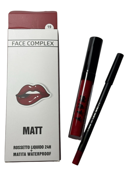 SET ROSSETTO LIQUIDO + MATITA LABBRA 19
